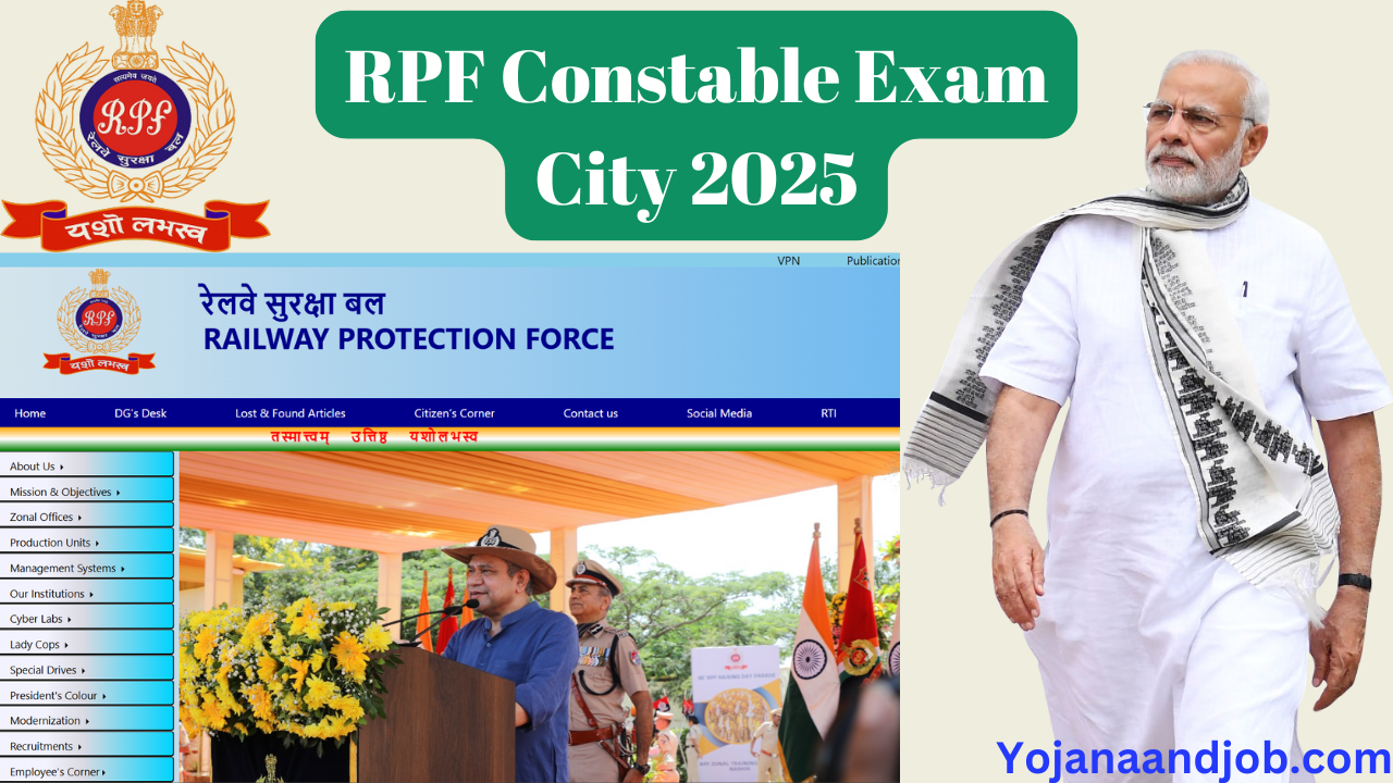 RPF Constable Exam City 2025